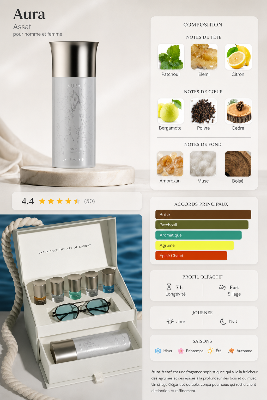 PACK ASSAF 6 Parfums + Lunettes "ORIGINAL"