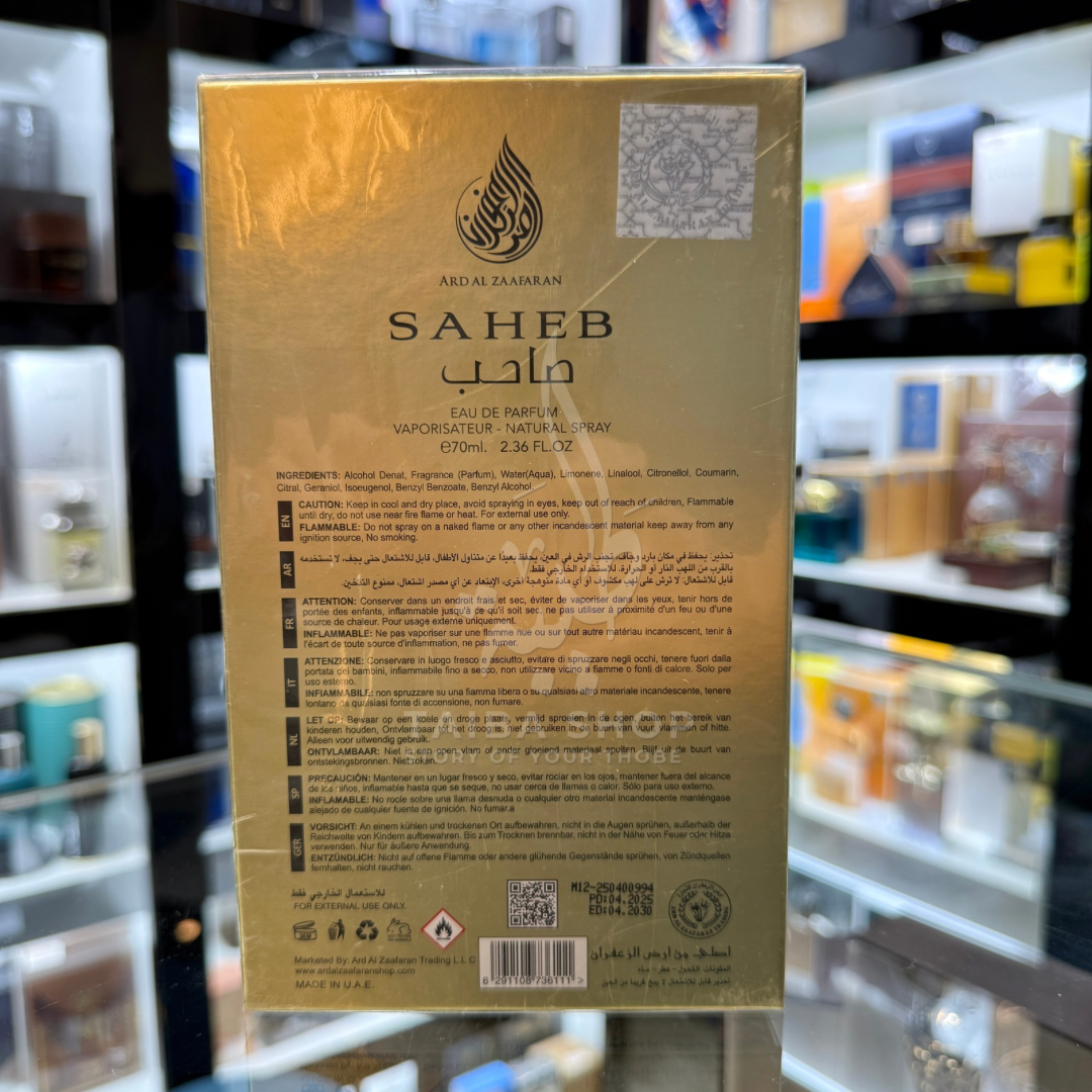 SAHEB ARD AL-Zaafaran 70ml بديل~|TERRONI ORTO PARISI|