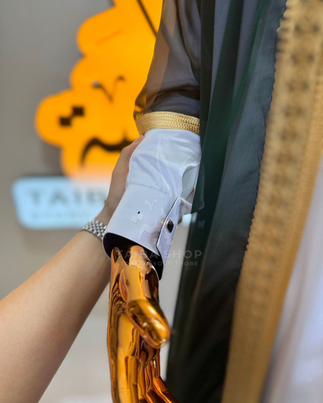 ENSEMBLE QATARI+RIDAA Vert | طقم مناسبات قميص+رداء