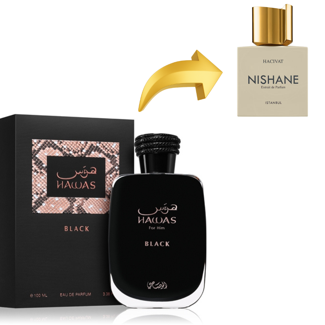 HAWAS BLACK EDP 100ml بديل~|NISHANE HACIVAT|